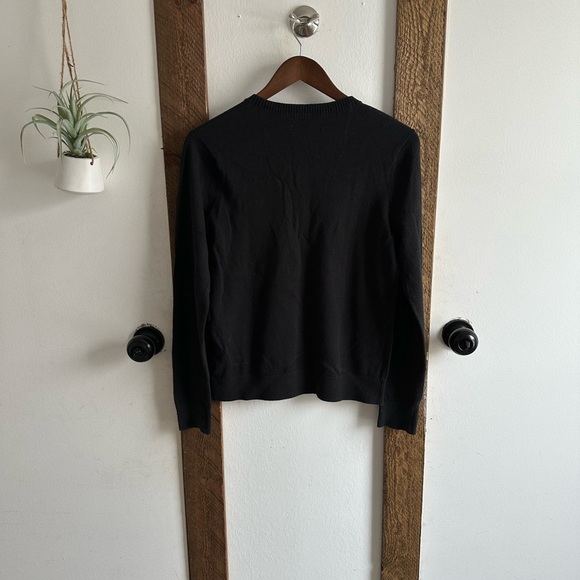 Abercrombie Kids Boys XL V Neck Sweater Black Blue Moose Logo  Front vguc - Picture 4 of 5